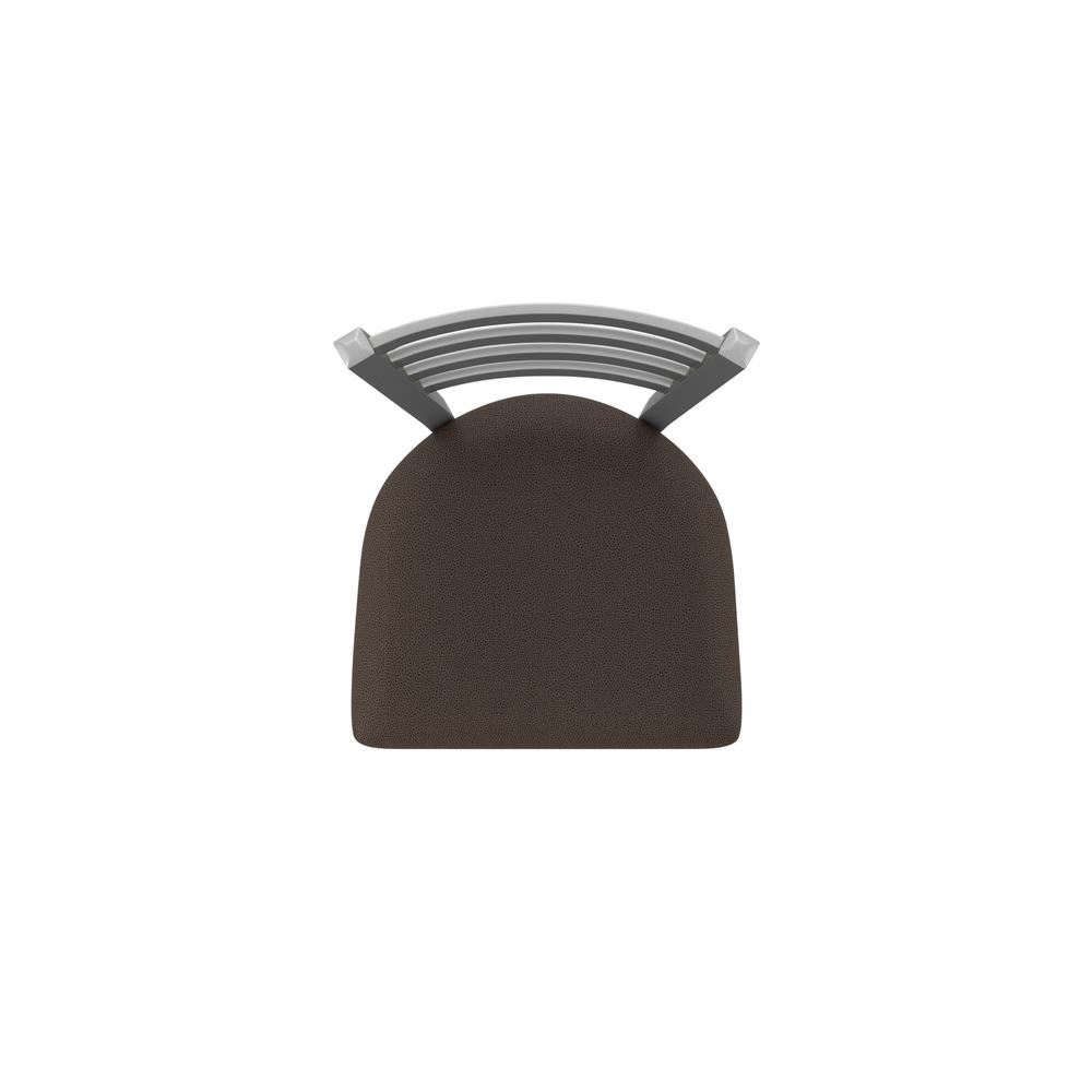 410 Jackie Stainless Steel 30" Swivel Bar Stool with Rein Coffee Seat. Picture 3