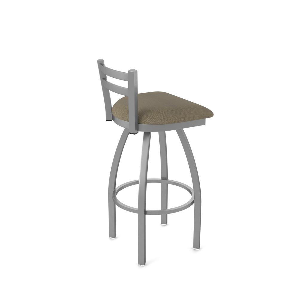 411 Jackie Low Back Stainless Steel 30" Swivel Bar Stool with Graph Cork Seat. Picture 2