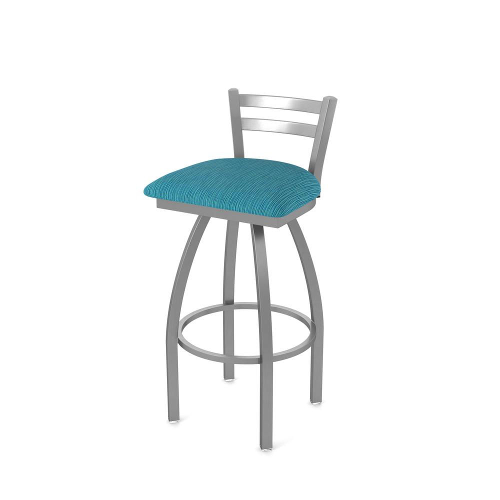 411 Jackie Low Back Stainless Steel 30" Swivel Bar Stool with Graph Tidal Seat. Picture 1