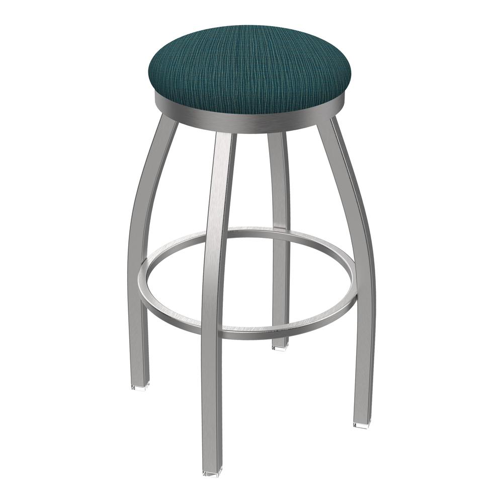 802 Misha Stainless Steel 30" Swivel Bar Stool with Graph Tidal Seat. Picture 1