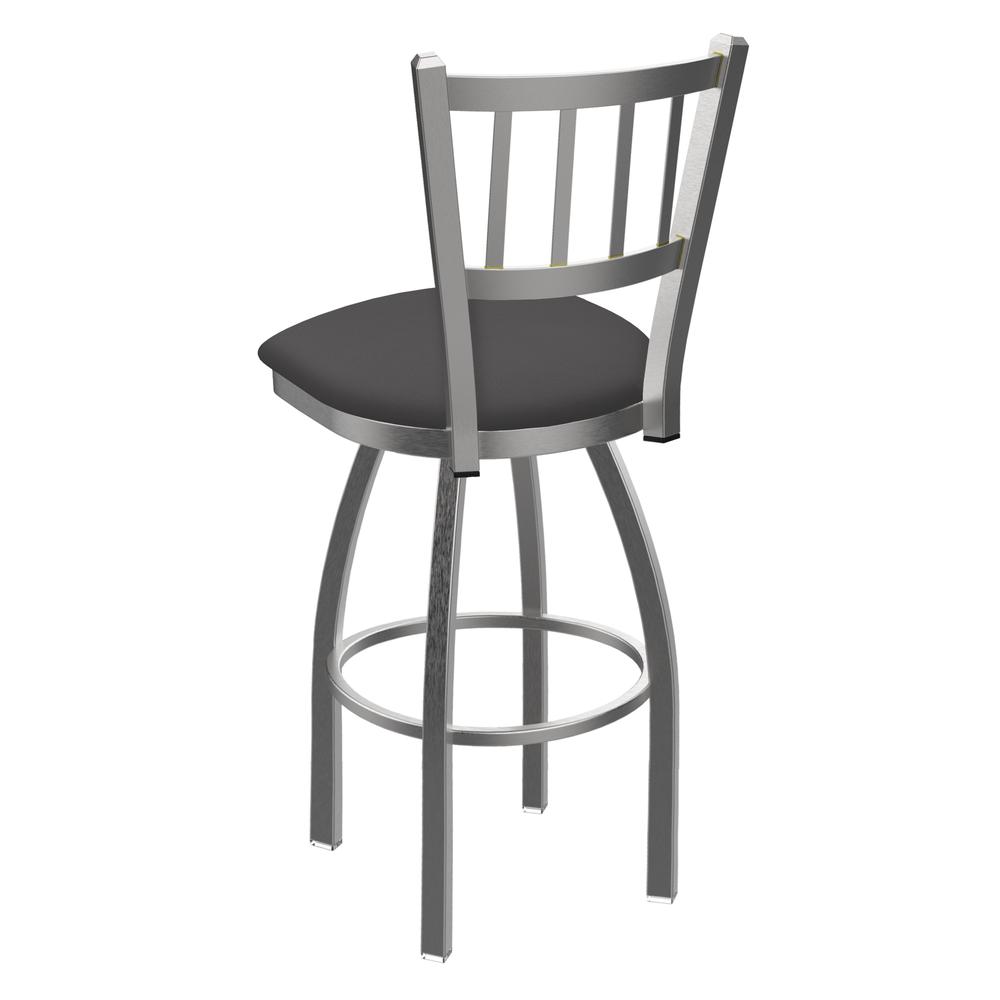 810 Contessa Stainless Steel 30" Swivel Bar Stool with Canter Storm Seat. Picture 2
