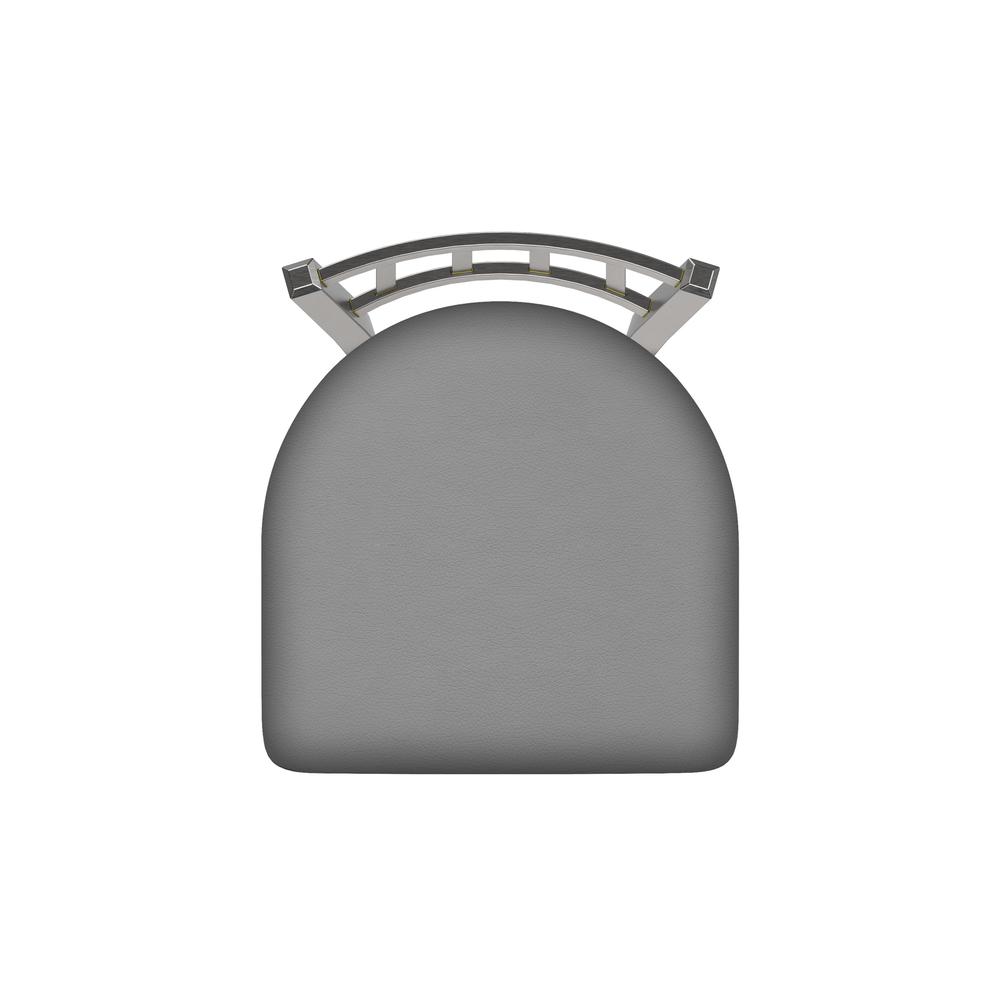 810 Contessa Stainless Steel 30" Swivel Bar Stool with Canter Folkstone Grey Seat. Picture 3