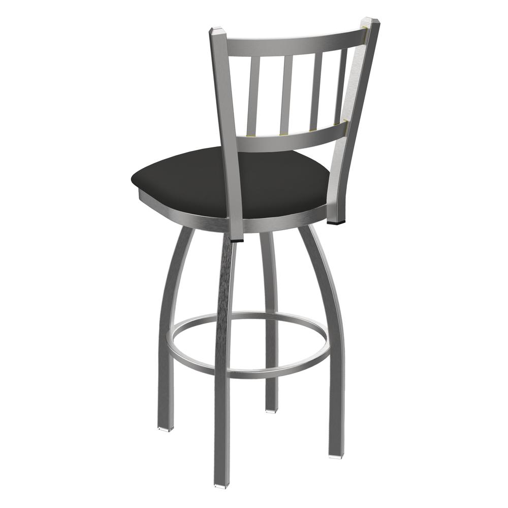 810 Contessa Stainless Steel 30" Swivel Bar Stool with Canter Iron Seat. Picture 2