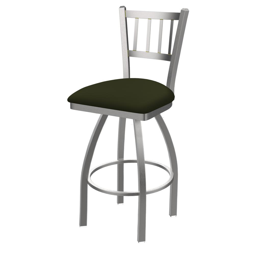 810 Contessa Stainless Steel 30" Swivel Bar Stool with Canter Pine Seat. Picture 1