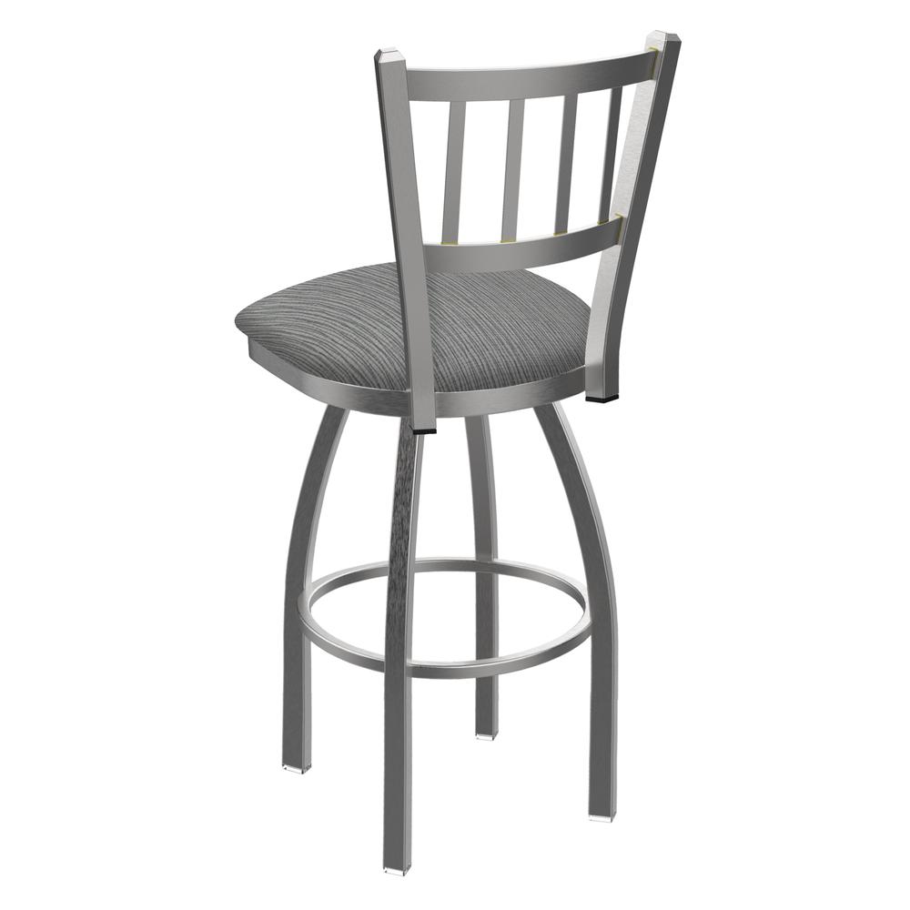 810 Contessa Stainless Steel 30" Swivel Bar Stool with Graph Alpine Seat. Picture 2