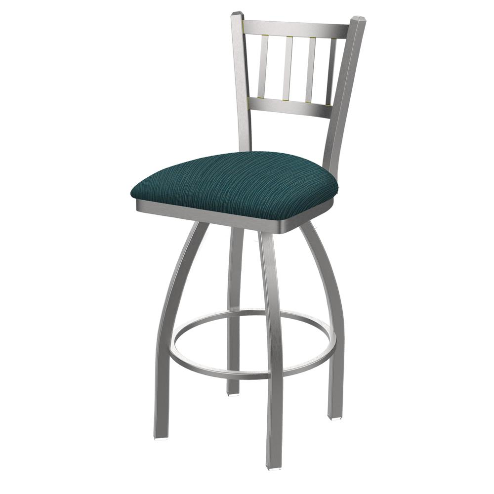 810 Contessa Stainless Steel 30" Swivel Bar Stool with Graph Tidal Seat. Picture 1
