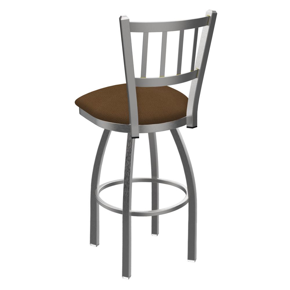 810 Contessa Stainless Steel 30" Swivel Bar Stool with Rein Thatch Seat. Picture 2