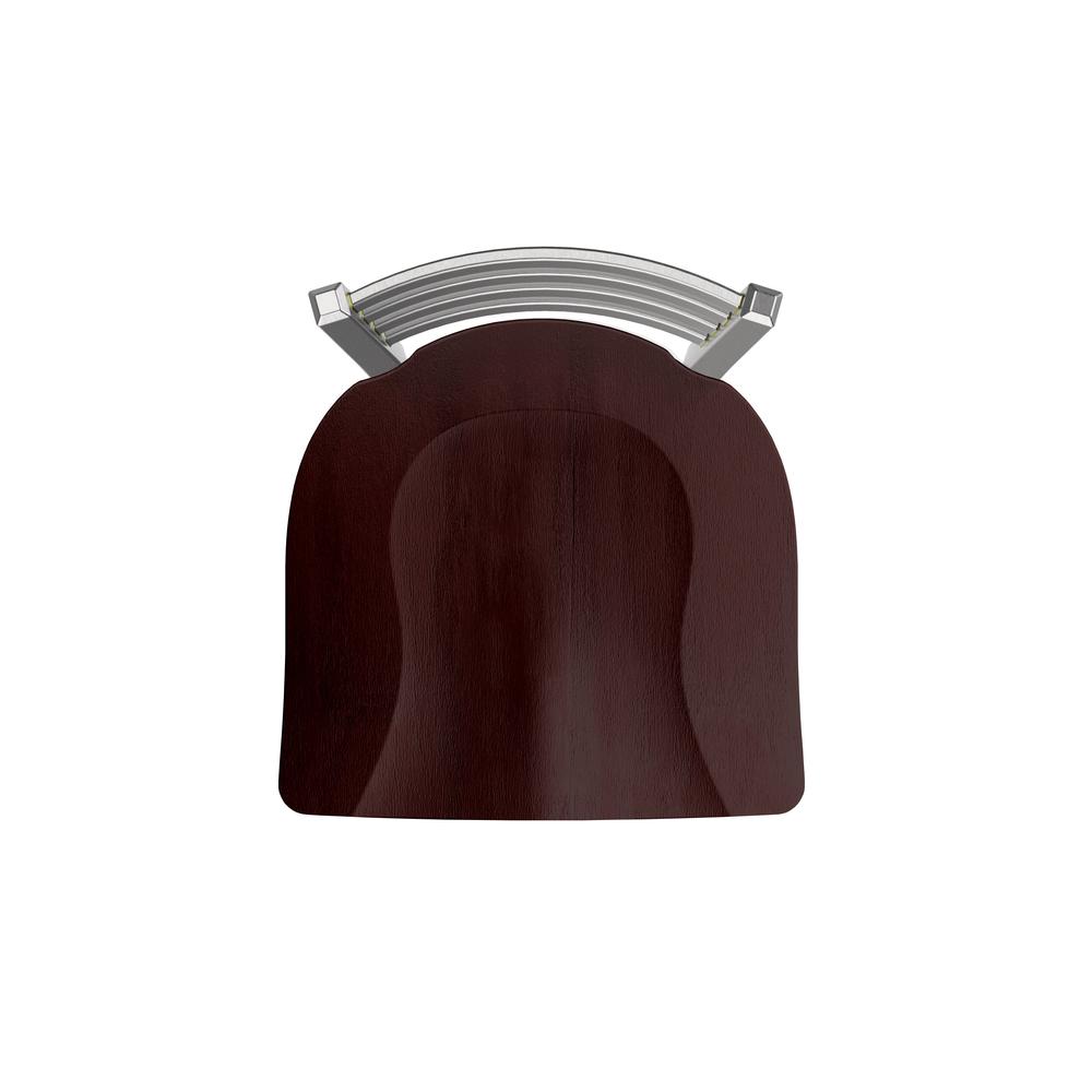 810 Contessa Stainless Steel 30" Swivel Bar Stool with Dark Cherry Maple Seat. Picture 2