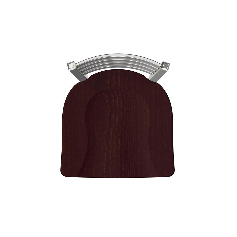 810 Contessa Stainless Steel 30" Swivel Bar Stool with Dark Cherry Oak Seat. Picture 2
