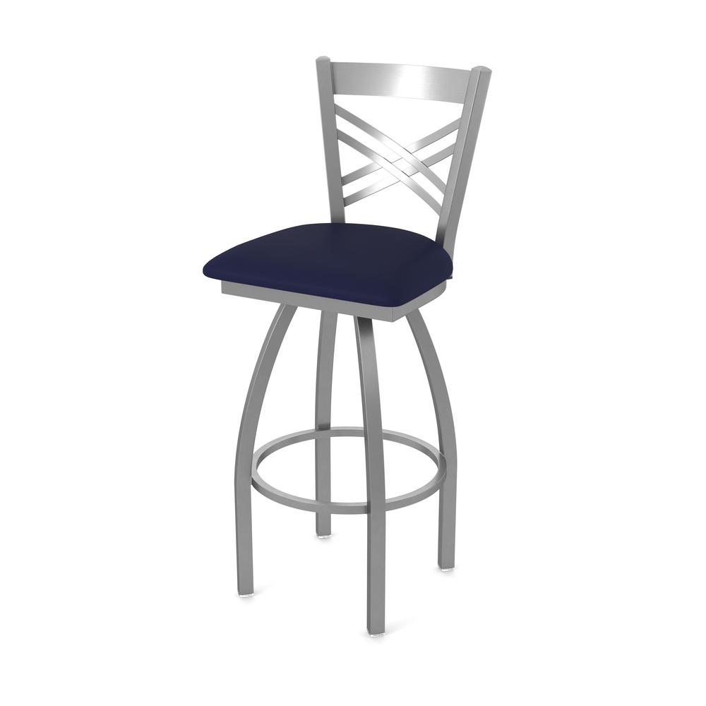 820 Catalina Stainless Steel 30" Swivel Bar Stool with Canter Twilight Seat. Picture 1