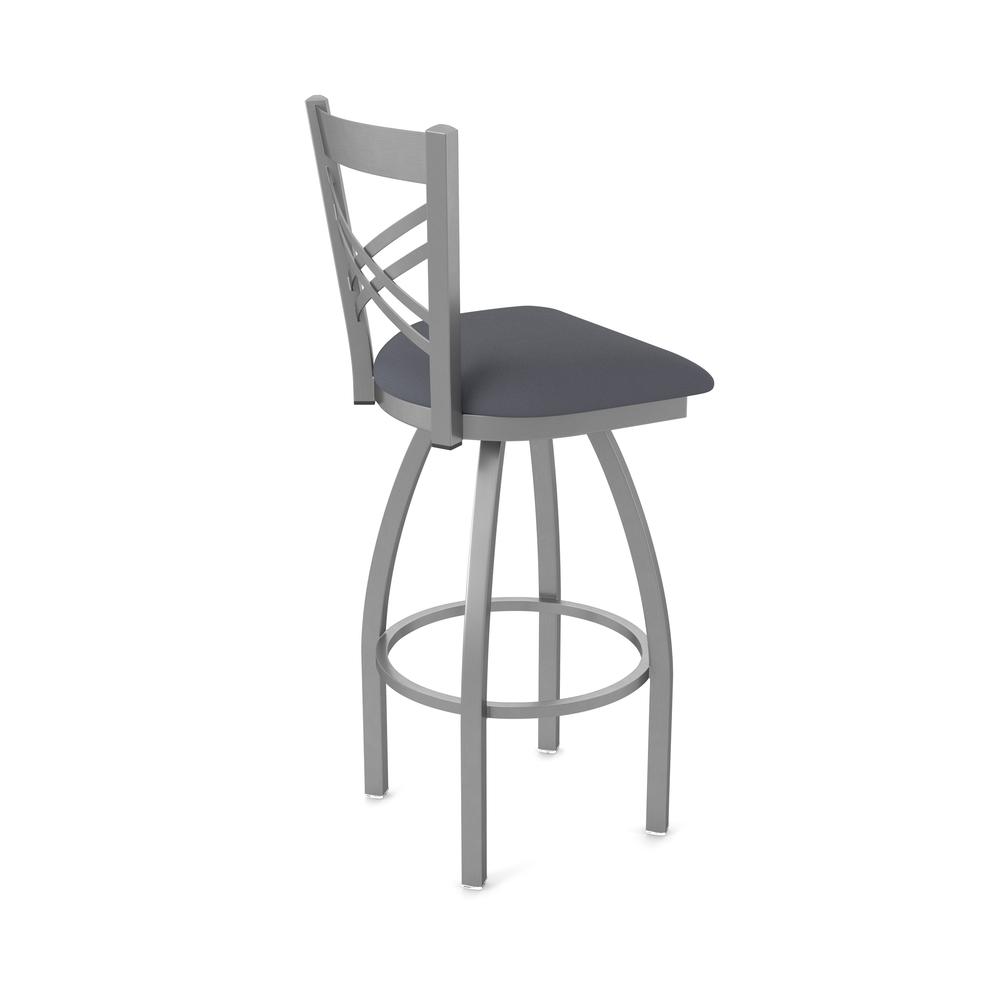 820 Catalina Stainless Steel 30" Swivel Bar Stool with Canter Storm Seat. Picture 2