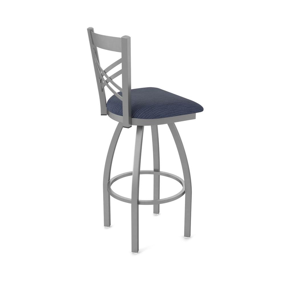 820 Catalina Stainless Steel 30" Swivel Bar Stool with Graph Anchor Seat. Picture 2