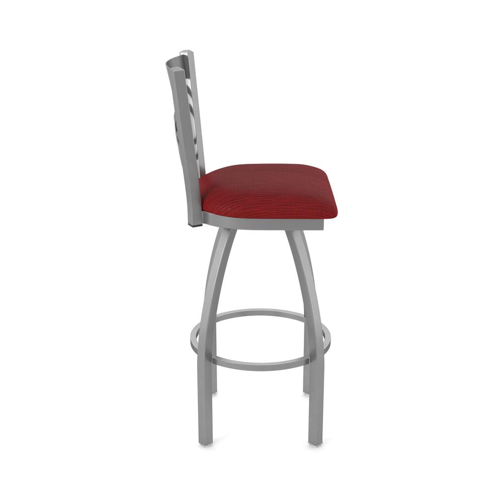 820 Catalina Stainless Steel 30" Swivel Bar Stool with Graph Ruby Seat. Picture 4