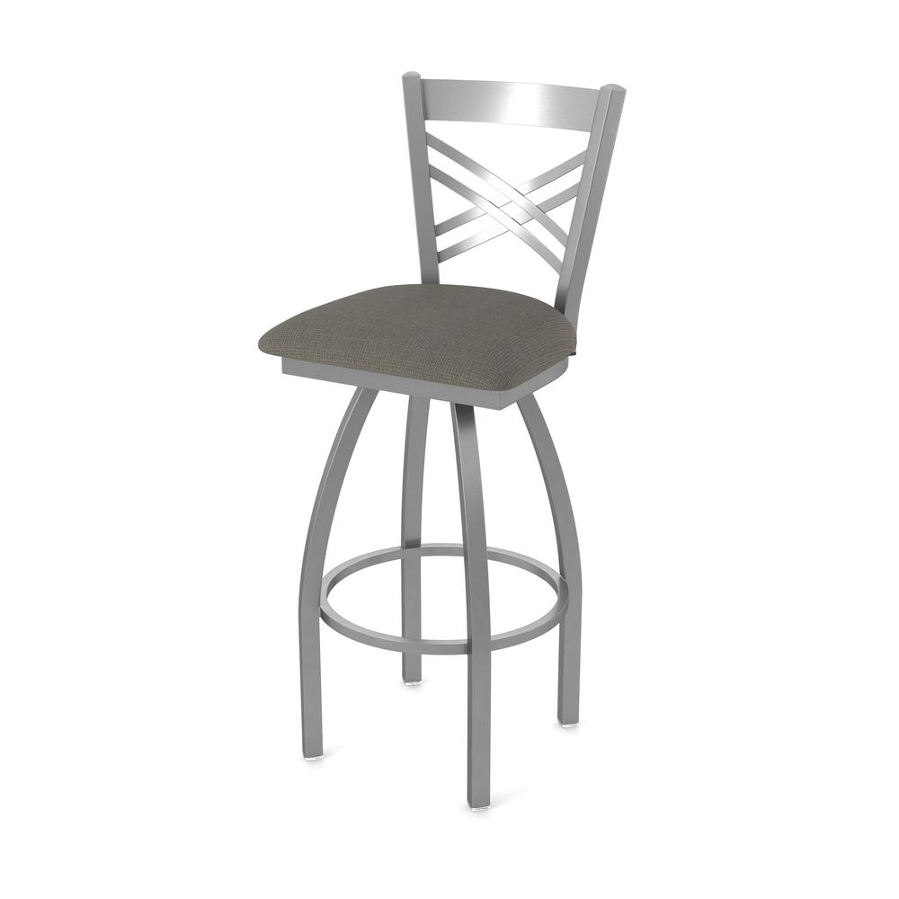 820 Catalina Stainless Steel 30" Swivel Bar Stool with Graph Chalice Seat. Picture 1