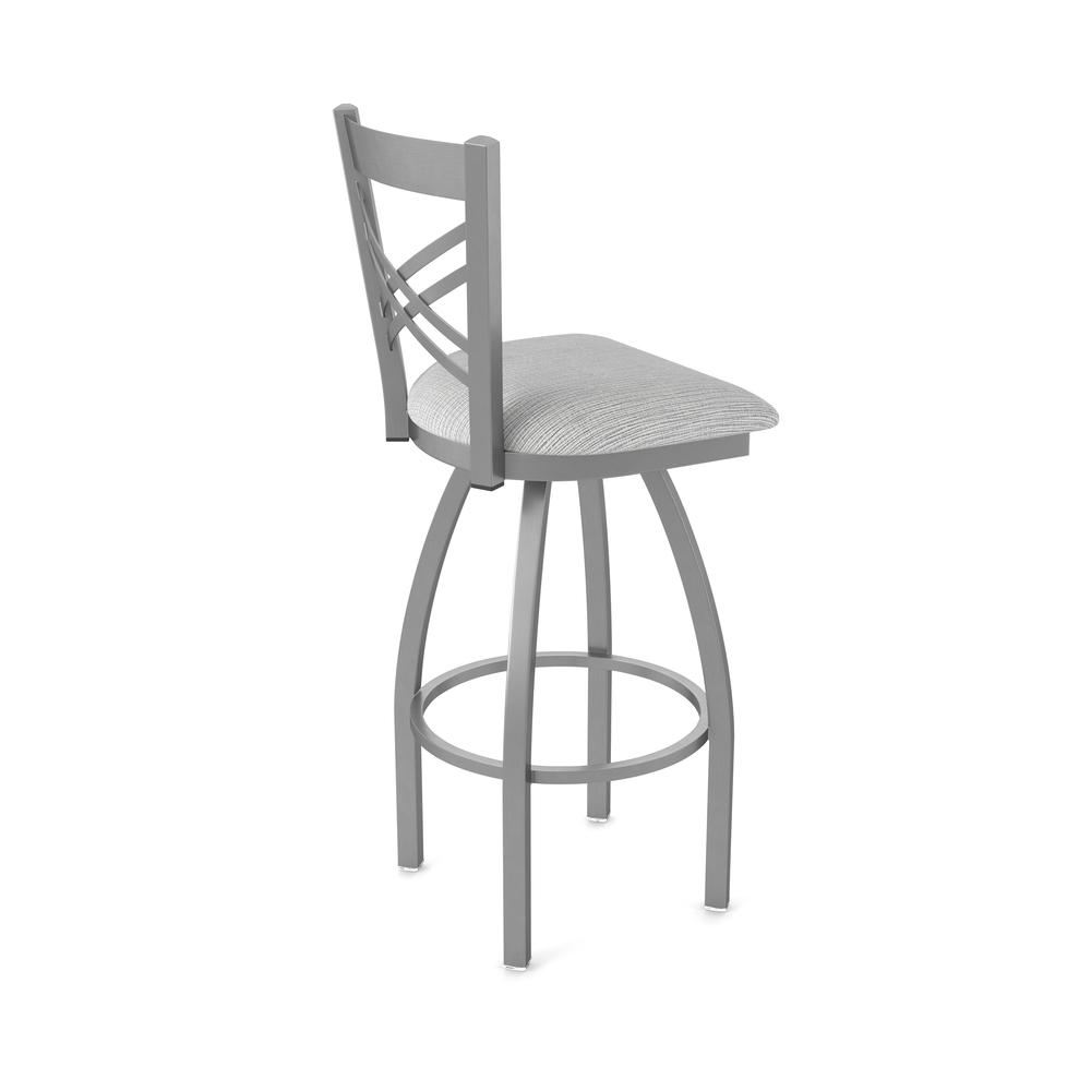 820 Catalina Stainless Steel 30" Swivel Bar Stool with Graph Alpine Seat. Picture 2