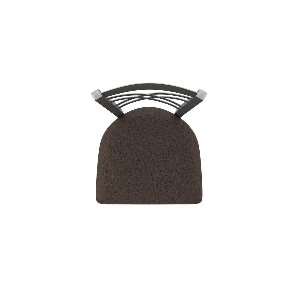 820 Catalina Stainless Steel 30" Swivel Bar Stool with Rein Coffee Seat. Picture 3