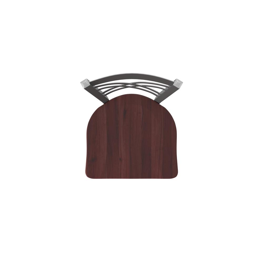 820 Catalina Stainless Steel 30" Swivel Bar Stool with Dark Cherry Maple Seat. Picture 3