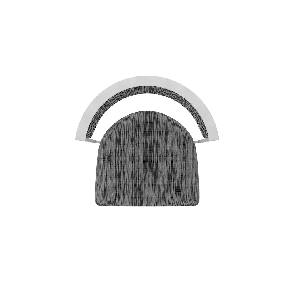 Swivel Bar Stool with Anodized Nickel Finish and Graph Coal Seat and Back. Picture 3
