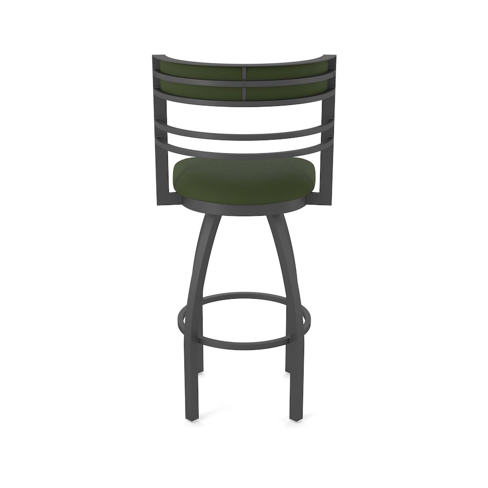 Swivel Bar Stool with Pewter Finish and Canter Pine Seat and Back. Picture 6