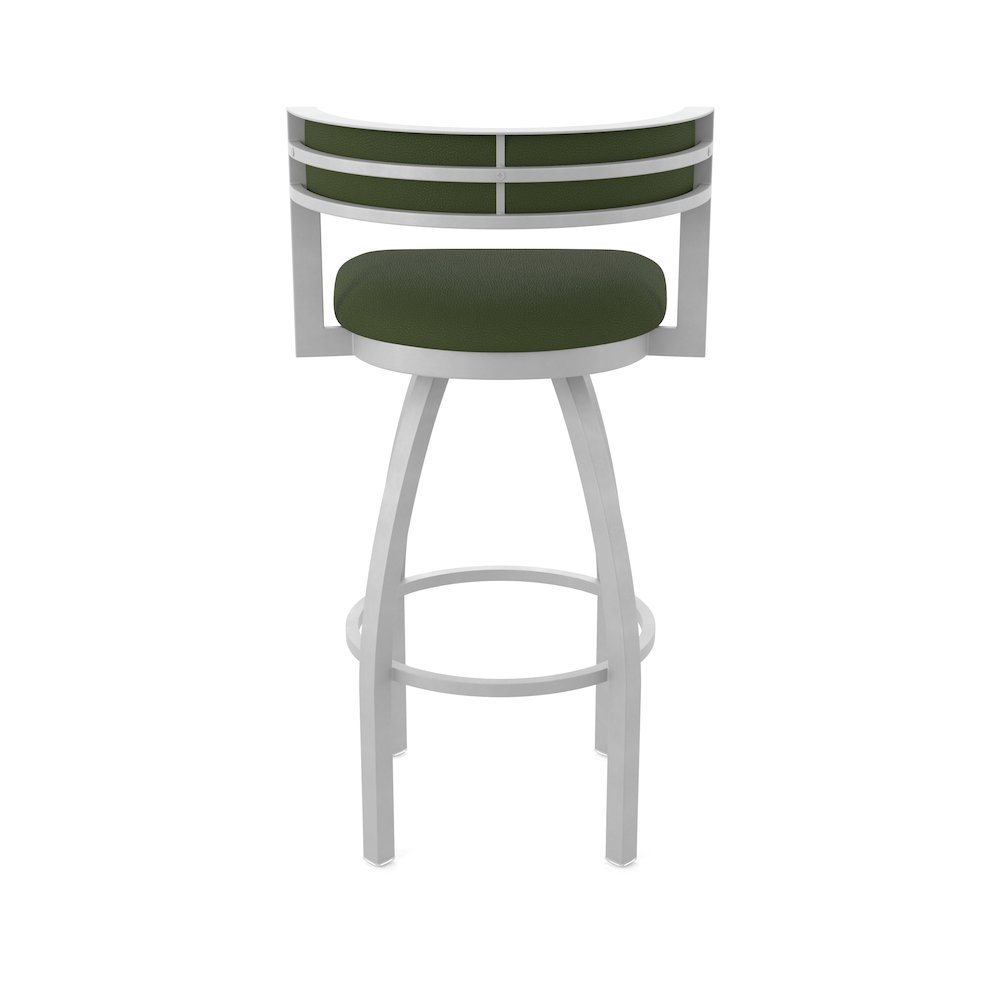 Swivel Bar Stool with Anodized Nickel Finish and Canter Pine Seat and Back. Picture 6