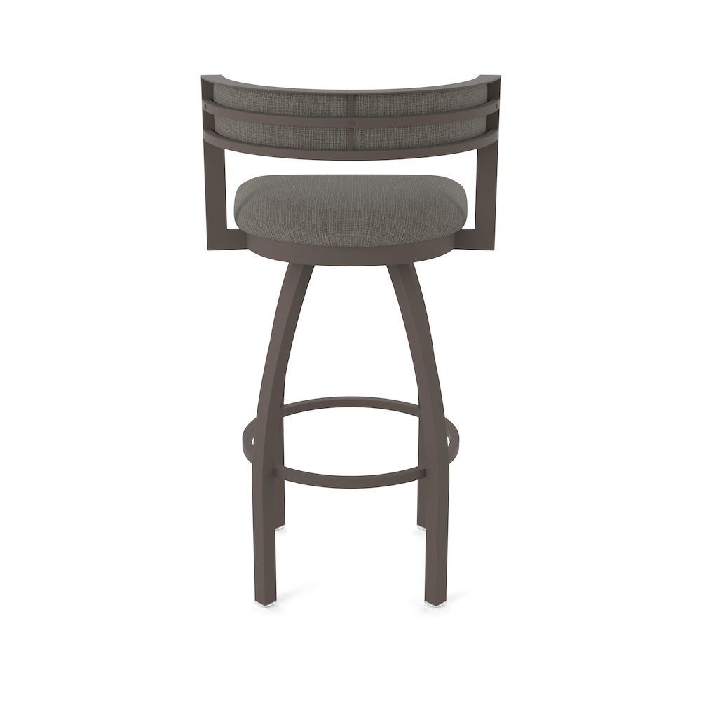Swivel Bar Stool with Bronze Finish and Graph Chalice Seat and Back. Picture 6