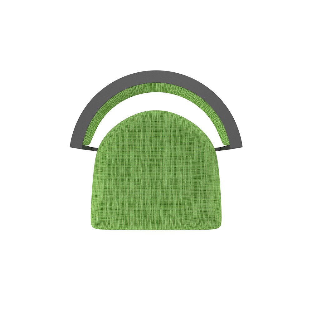 Swivel Bar Stool with Pewter Finish and Graph Parrot Seat and Back. Picture 3