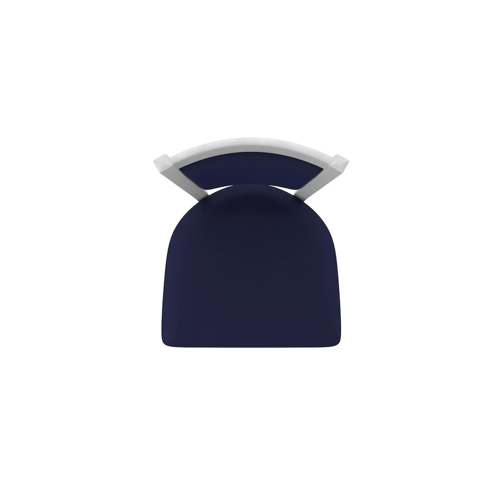 Swivel Bar Stool with Anodized Nickel Finish and Canter Twilight Seat and Back. Picture 3