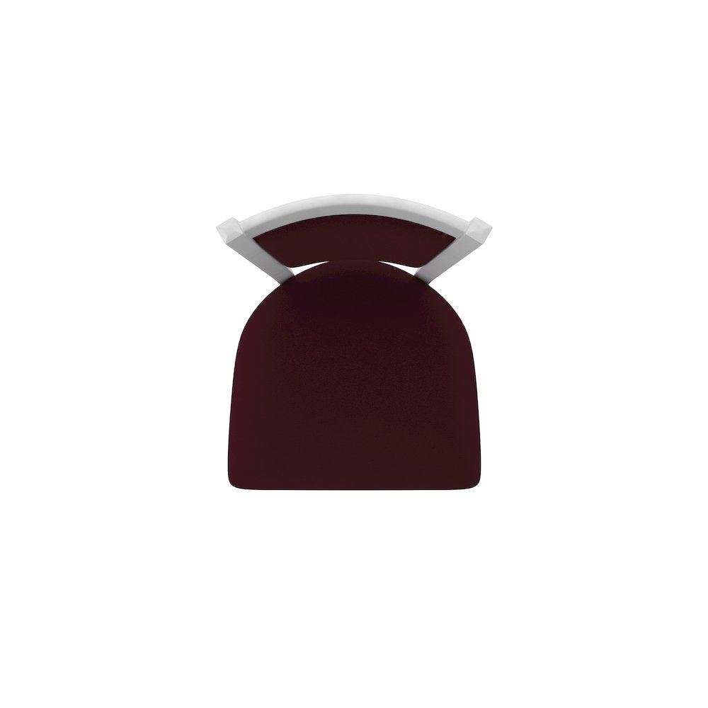 Swivel Bar Stool with Anodized Nickel Finish and Canter Bordeaux Seat and Back. Picture 3