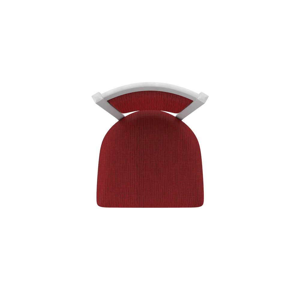 Swivel Bar Stool with Anodized Nickel Finish and Graph Ruby Seat and Back. Picture 3