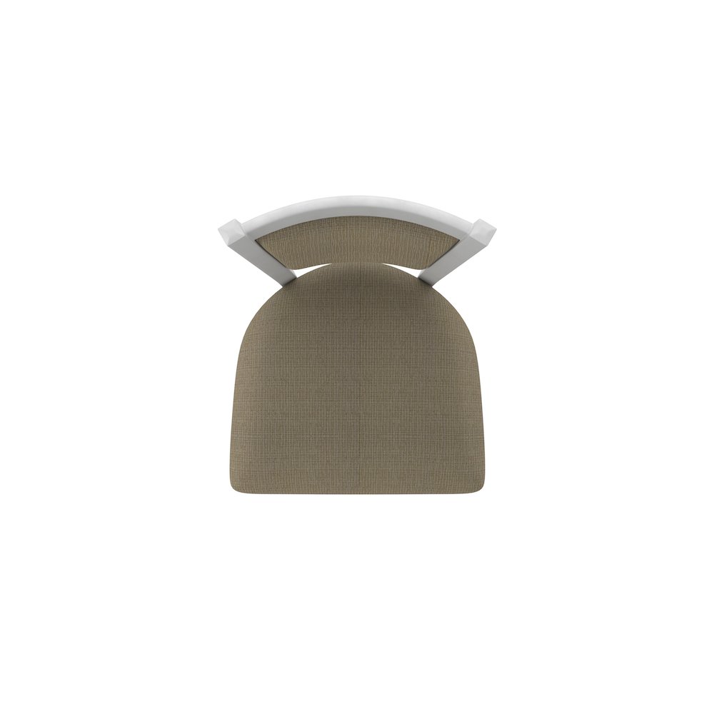 Swivel Bar Stool with Anodized Nickel Finish and Graph Cork Seat and Back. Picture 3