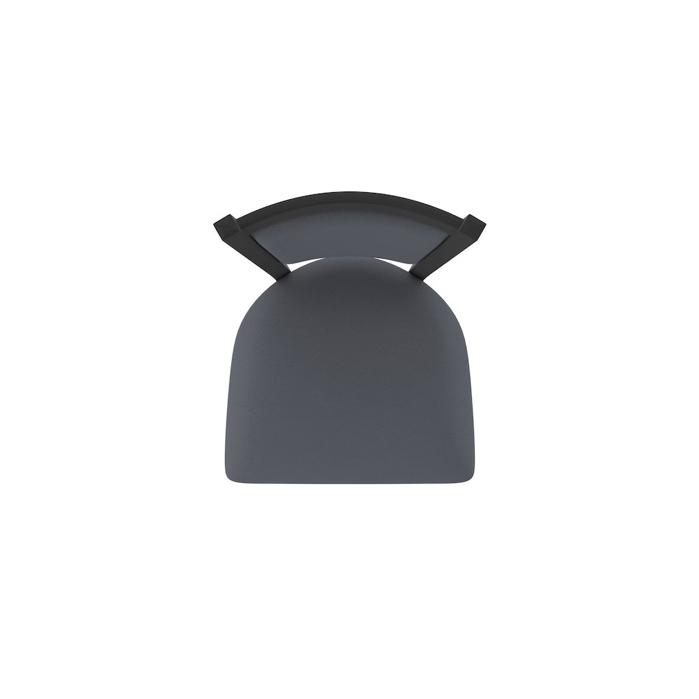 Swivel Bar Stool with Black Wrinkle Finish and Canter Storm Seat and Back. Picture 3