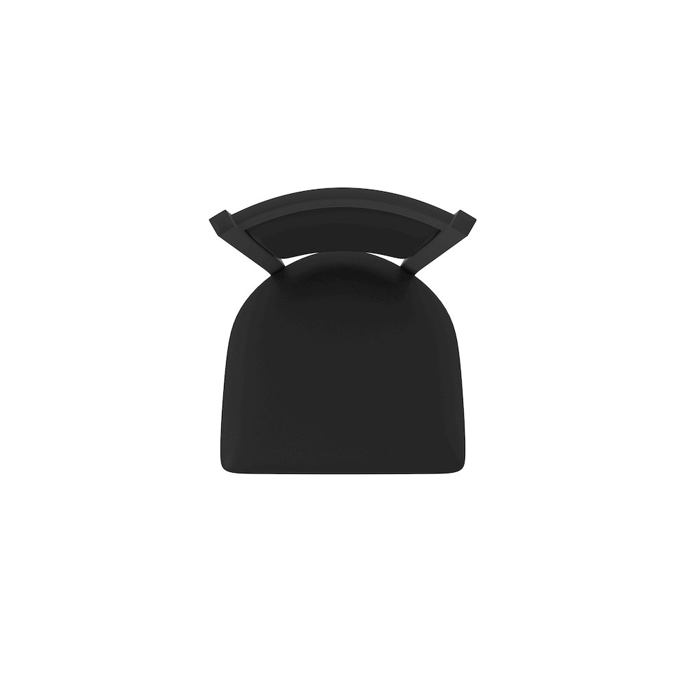 Swivel Bar Stool with Black Wrinkle Finish and Black Vinyl Seat and Back. Picture 3