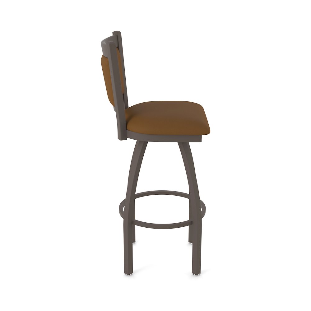 Swivel Bar Stool with Bronze Finish and Canter Thatch Seat and Back. Picture 4
