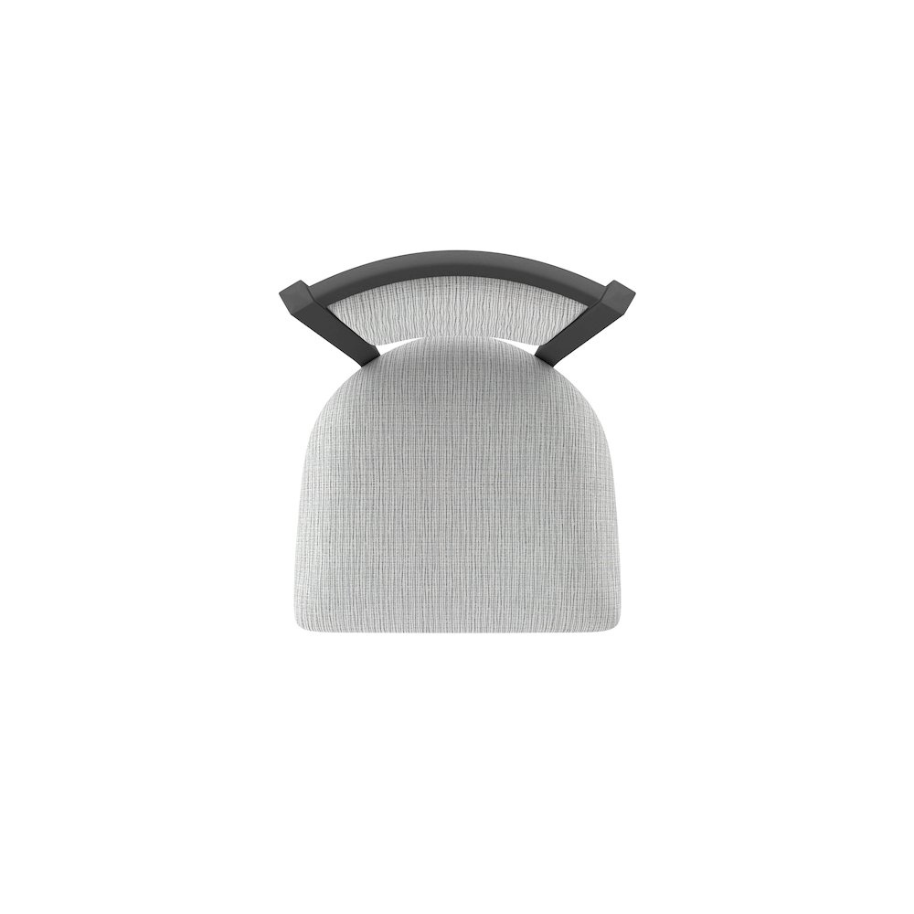 Swivel Bar Stool with Pewter Finish and Graph Alpine Seat and Back. Picture 3