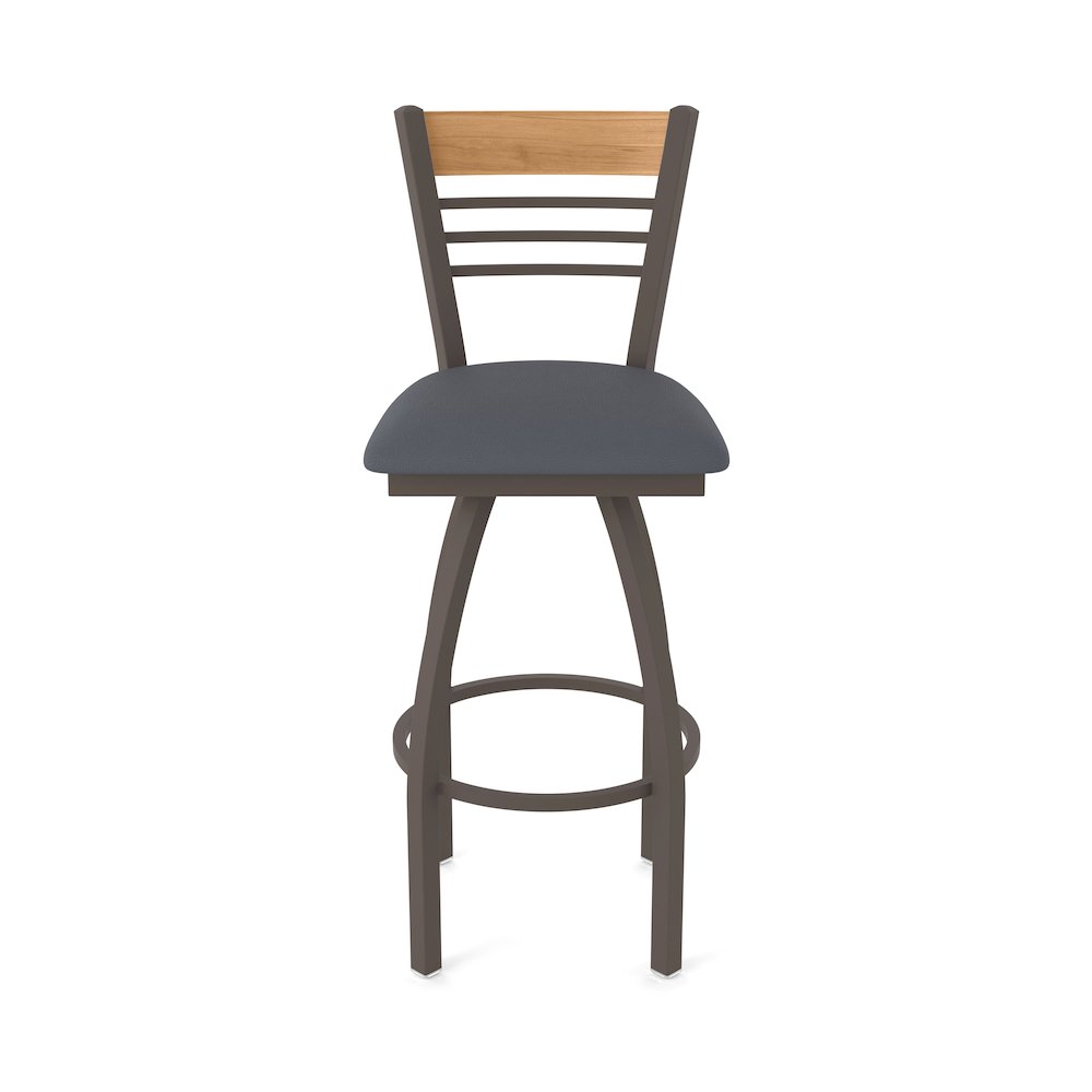 30" Swivel Bar Stool, Bronze Finish, Medium Back, Canter Storm Seat. Picture 5