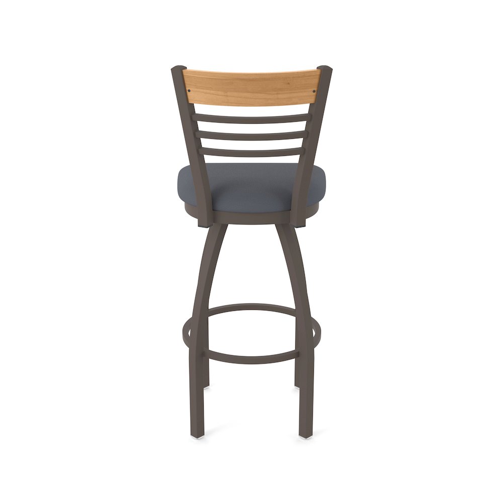 30" Swivel Bar Stool, Bronze Finish, Medium Back, Canter Storm Seat. Picture 6