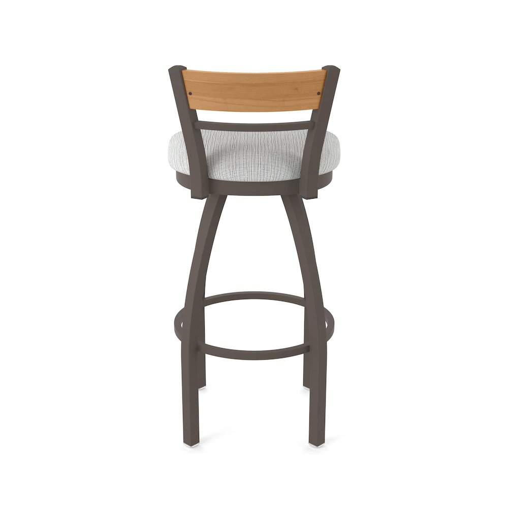 30" Swivel Bar Stool, Bronze Finish, Medium Back, Graph Alpine Seat. Picture 6