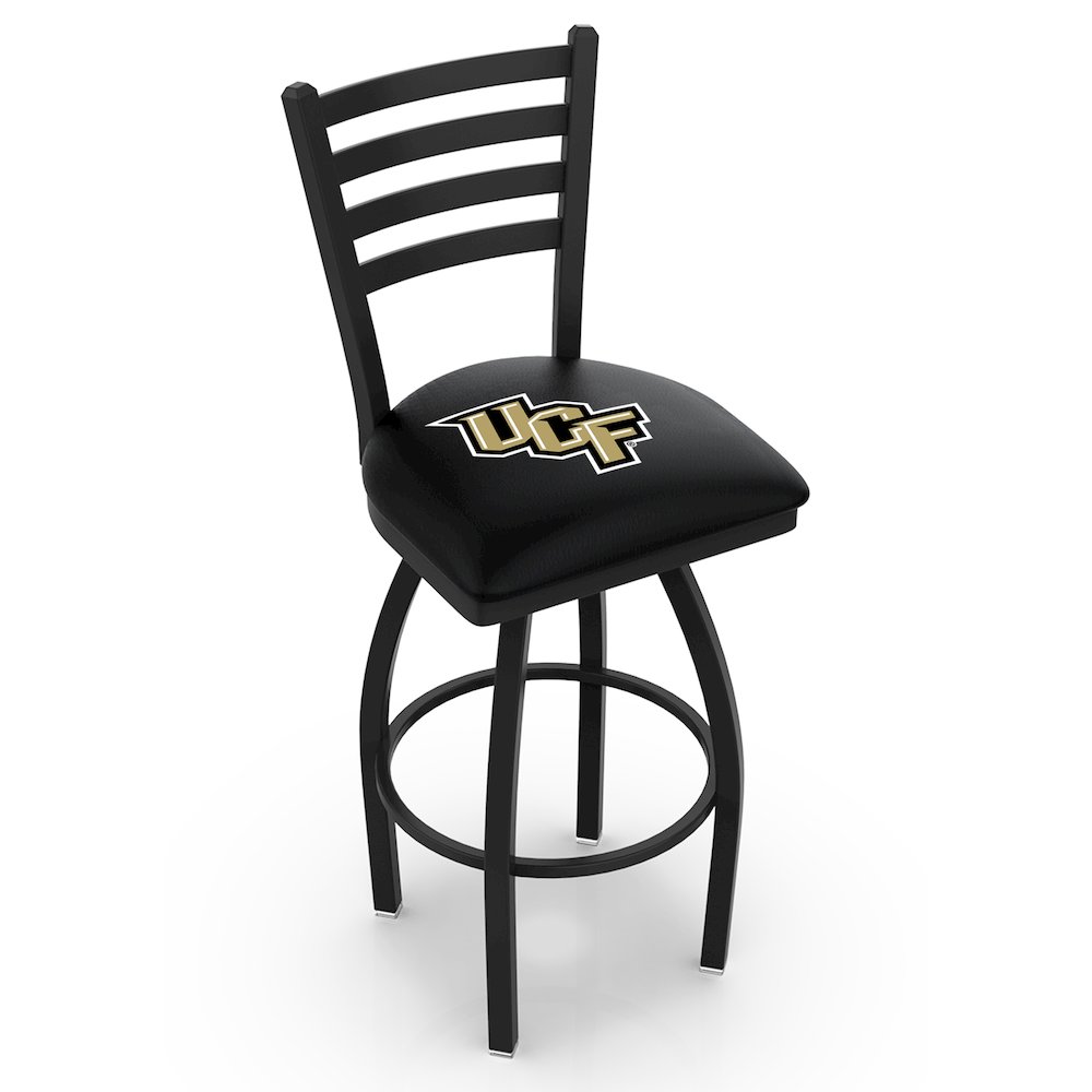 L014 - 36" Black Wrinkle Central Florida Swivel Bar Stool with Ladder Style Back by Holland Bar Stool Co.. Picture 1