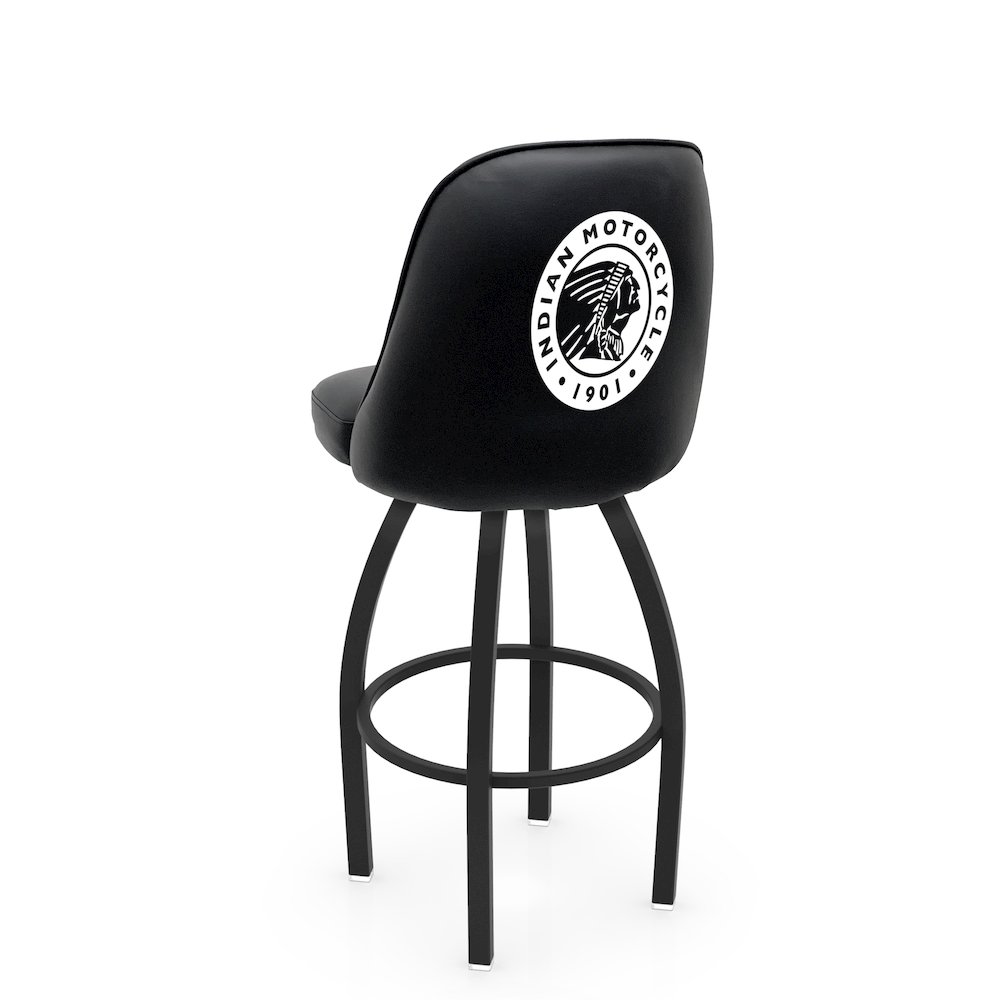 Logo Grizzly Indian Motorcycle Swivel Bar Stool. Picture 1