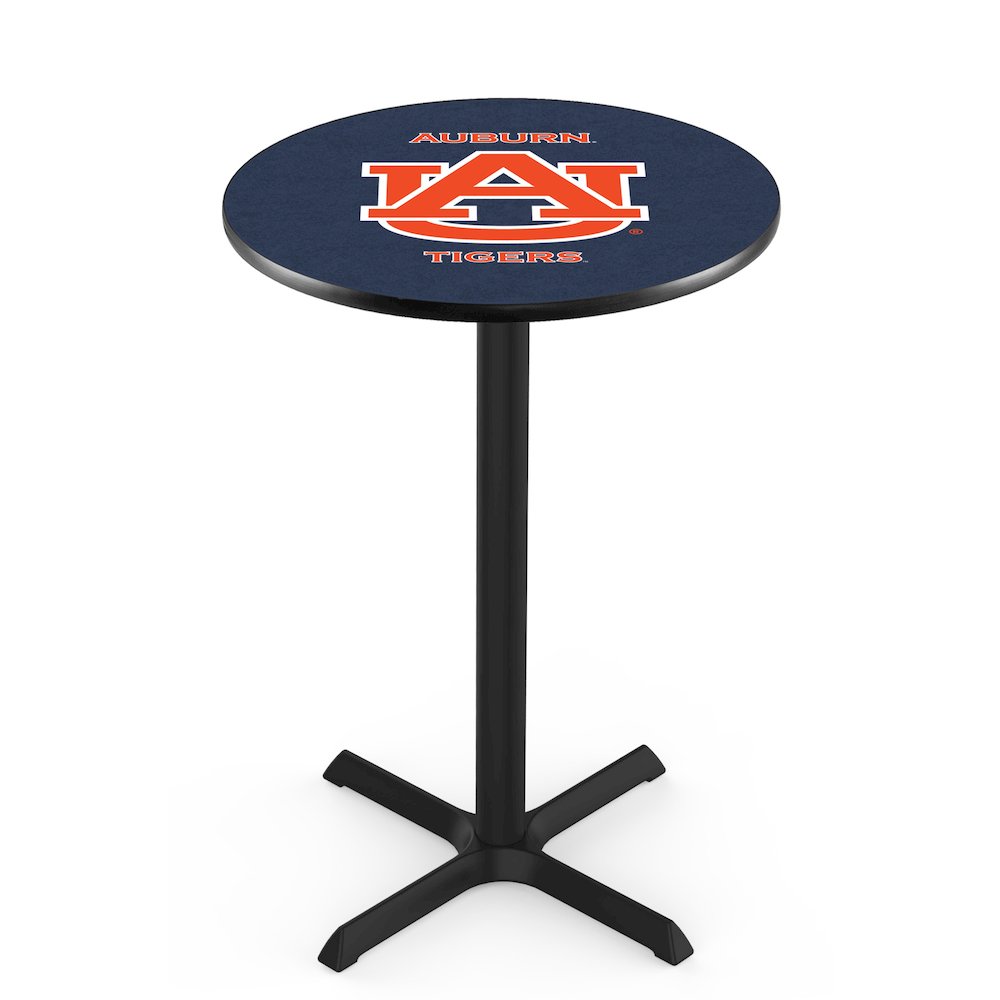 L211 Auburn University 36' Tall - 36' Top Pub Table w/ Black Wrinkle Finish. Picture 1