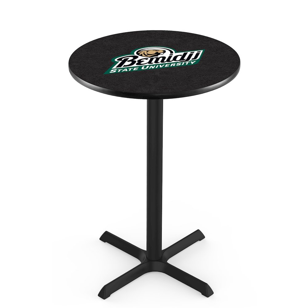 L211 Bemidji State University 36' Tall - 36' Top Pub Table w/ Black Wrinkle Finish. Picture 1