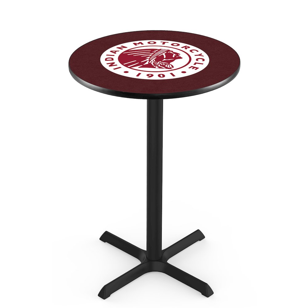 L211 Indian Motorcycle 36' Tall - 36' Top Pub Table w/ Black Wrinkle Finish. Picture 1