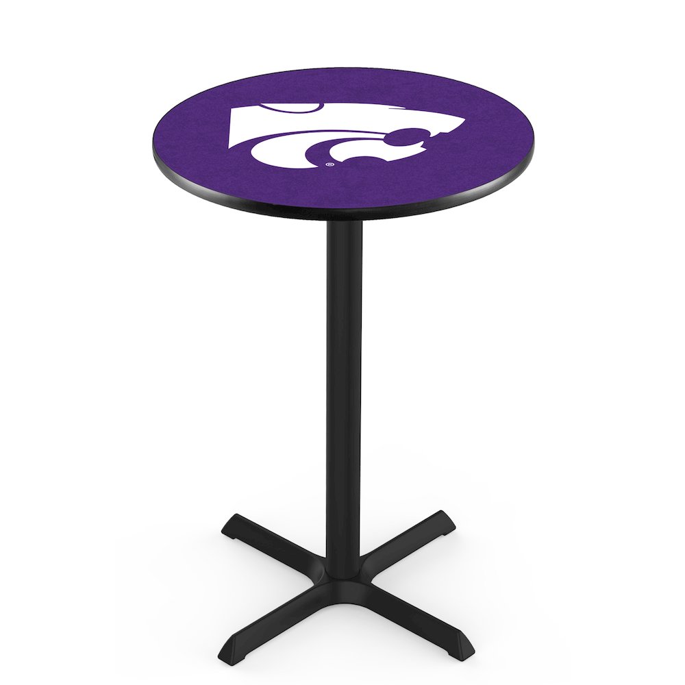 L211 Kansas State University 36' Tall - 36' Top Pub Table w/ Black Wrinkle Finish. Picture 1