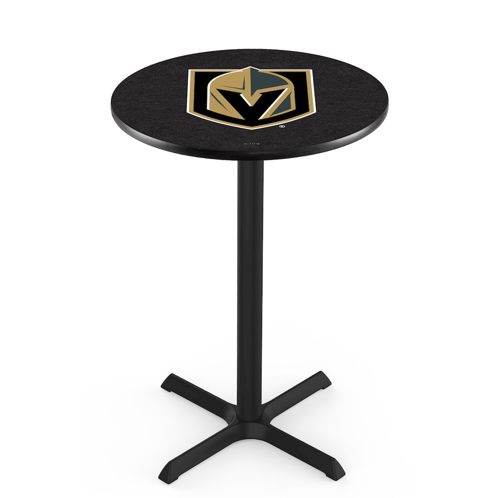 L211 Vegas Golden Knights 36' Tall - 36' Top Pub Table w/ Black Wrinkle Finish (4807). Picture 1