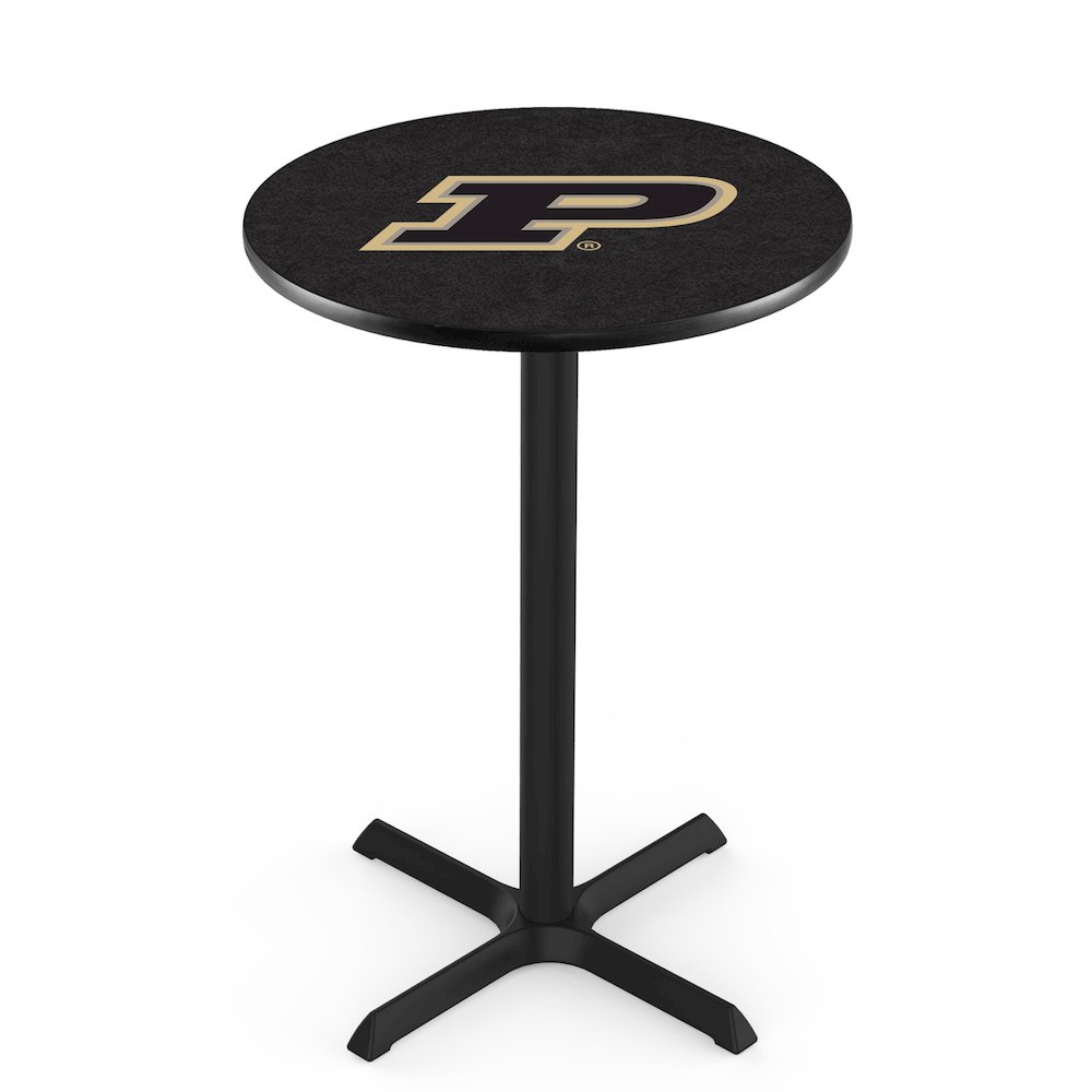 L211 Purdue 36' Tall - 36' Top Pub Table w/ Black Wrinkle Finish. Picture 1