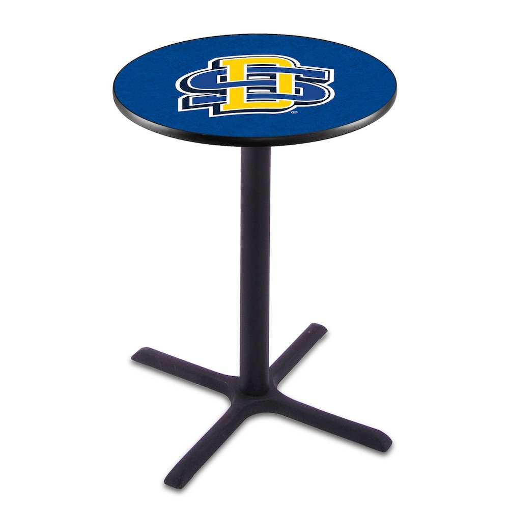 L211 South Dakota State University 36' Tall - 36' Top Pub Table w/ Black Wrinkle Finish. Picture 1
