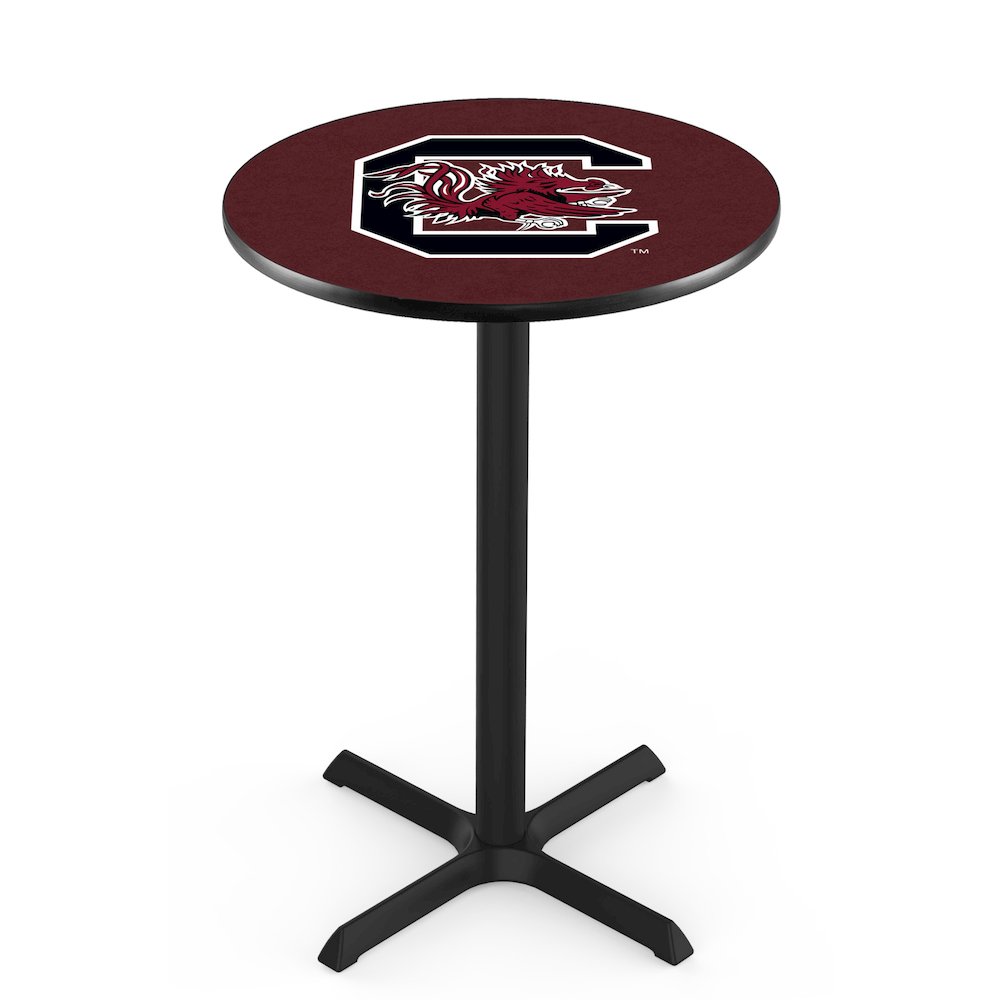 L211 University of South Carolina 36' Tall - 36' Top Pub Table w/ Black Wrinkle Finish. Picture 1