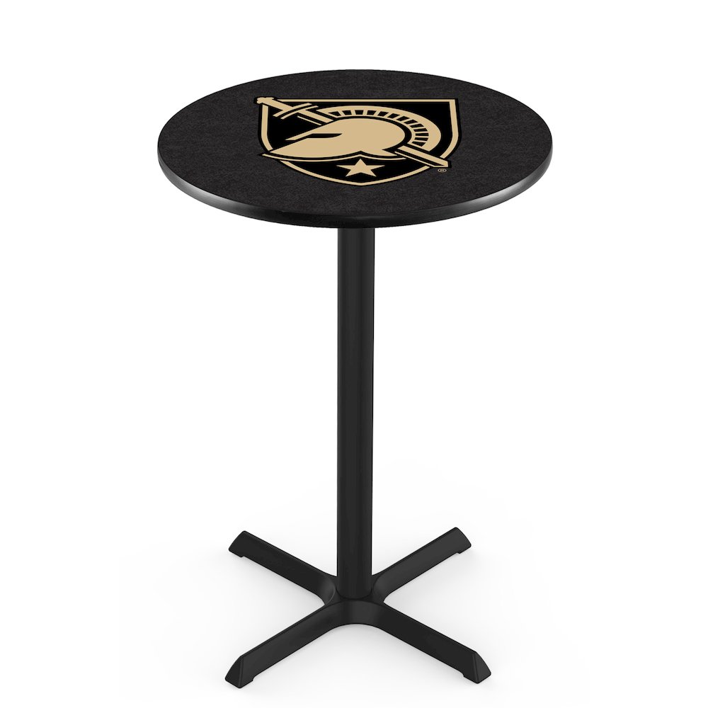 L211 US Military Academy 36' Tall - 36' Top Pub Table w/ Black Wrinkle Finish. Picture 1