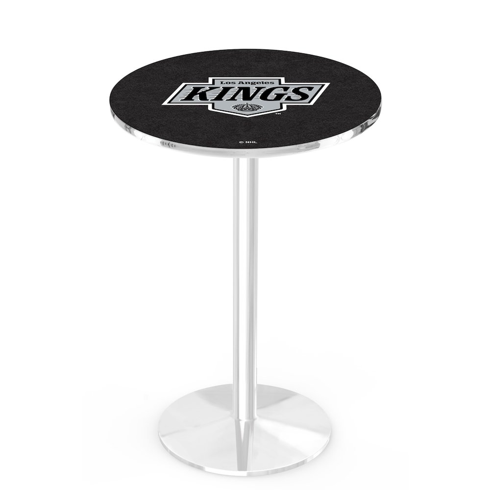 L214 Los Angeles Kings 36" Tall - 36" Top Pub Table with Chrome Finish (8907). Picture 1