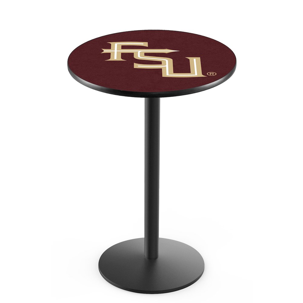 L214 Florida State (Script) 36' Tall - 36' Top Pub Table w/ Black Wrinkle Finish. Picture 1